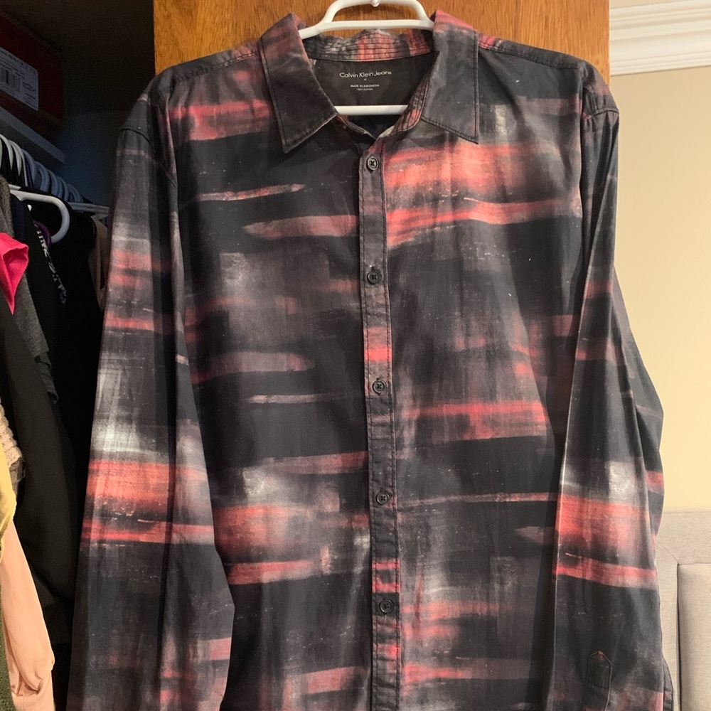 🪐Cosmic Calvin Klein button down shirt